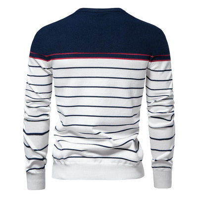 Adrien™ | Pull Rayé Marin